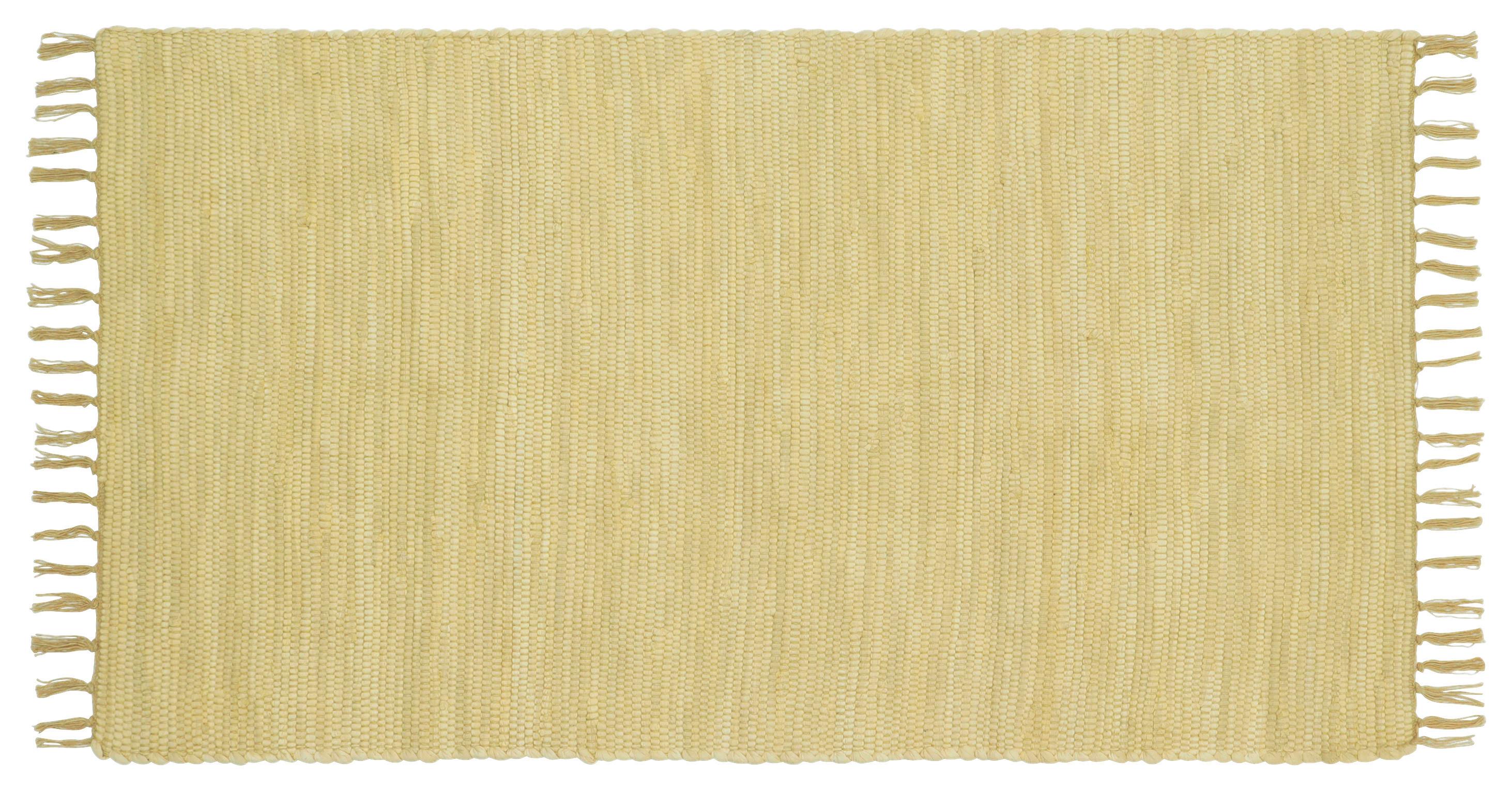 Fleckerlteppich Julia 2 Sandfarben ca. 70x130cm - Gelb, ROMANTIK / LANDHAUS, Textil (70/130cm) - Mömax