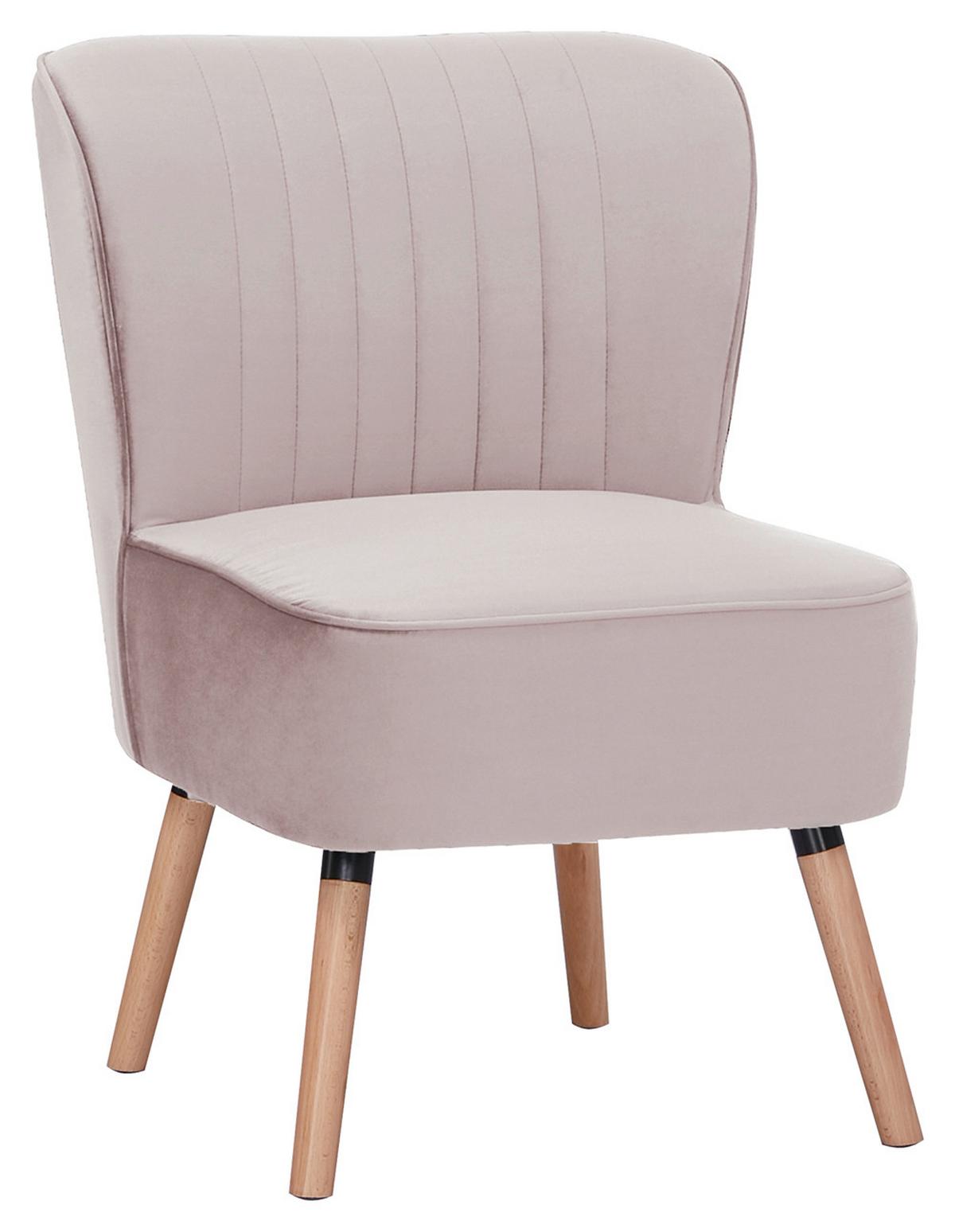 Fotoliu GRACE - roz aprins/roz, Modern, lemn/textil (58/80/64cm) - Mömax