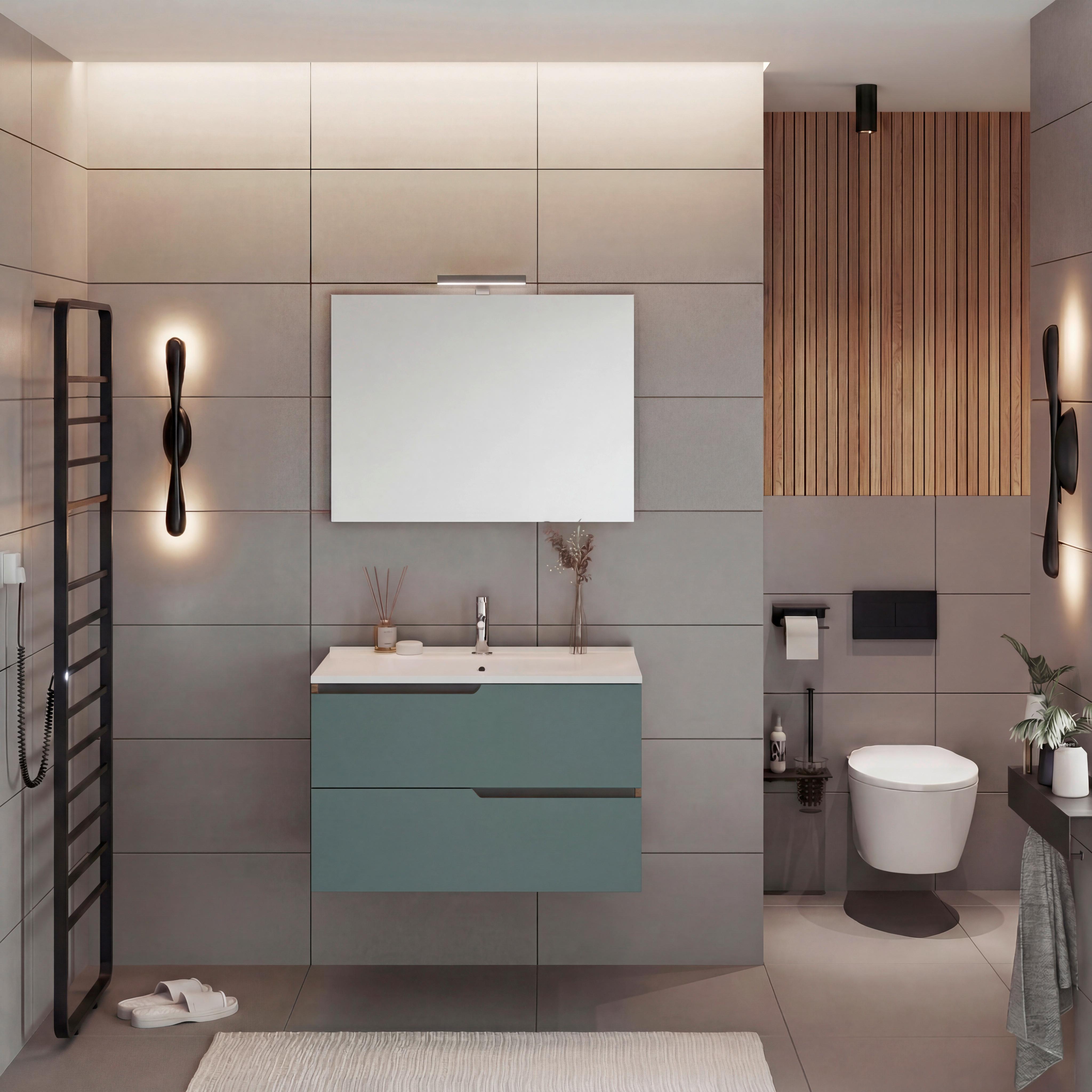 Element Ispod Umivaonika Winter - šumska zelena/taupe, Moderno, drvni materijal (80/51/46cm)