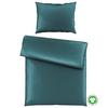 Bettwäsche Bio-Sophia Uni Petrol ca. 140x200cm - Petrol, Natur, Textil (140/200cm) - ecoTree