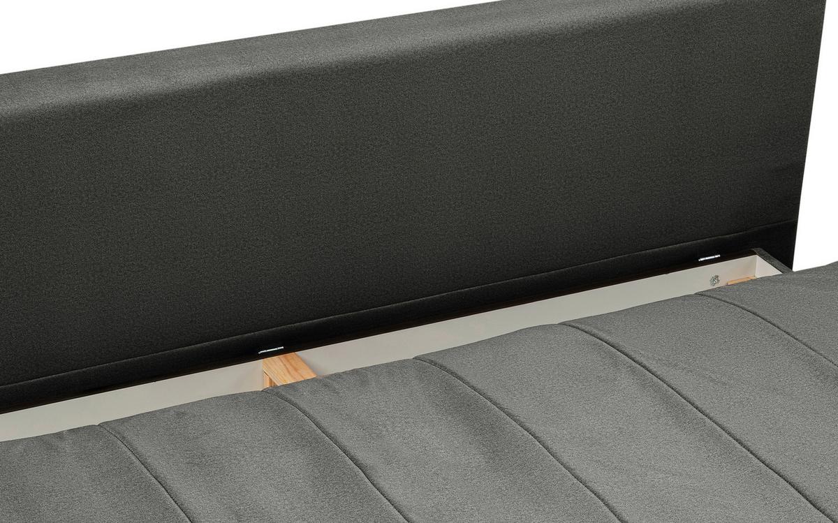 Schlafsofa Sendi Graubeige - Greige/Schwarz, Basics, Holz/Textil (210/103/90cm) - MID.YOU
