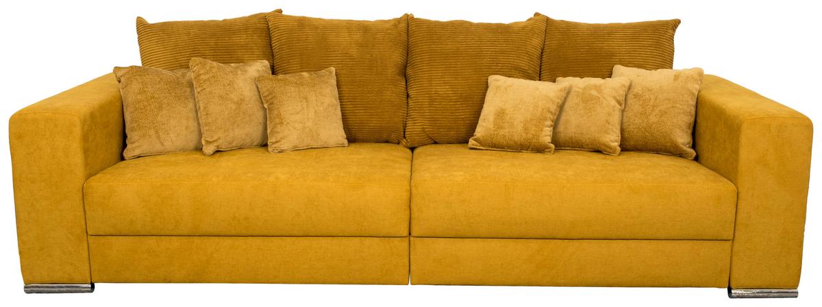Mega Sofa Rose - boja hroma/senf žuta, Moderno, tekstil/plastika (262/85/111cm) - Modern Living