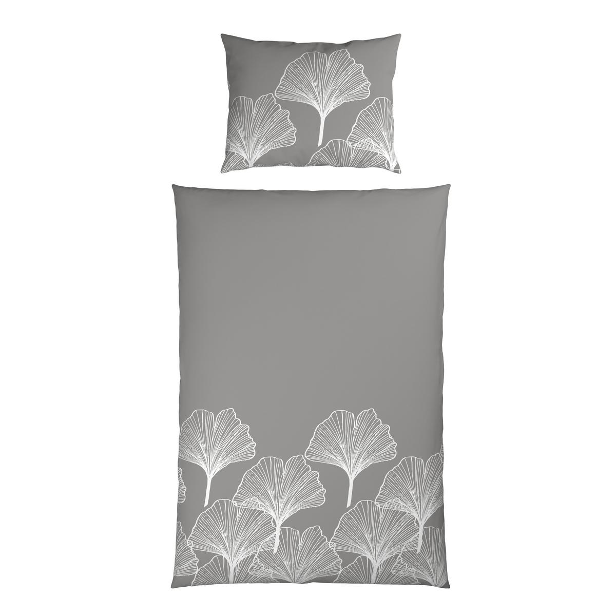 Bettwäsche Noa Grau/Weiß ca. 140x200cm - Weiß/Grau, Textil (140/200cm) - Mömax