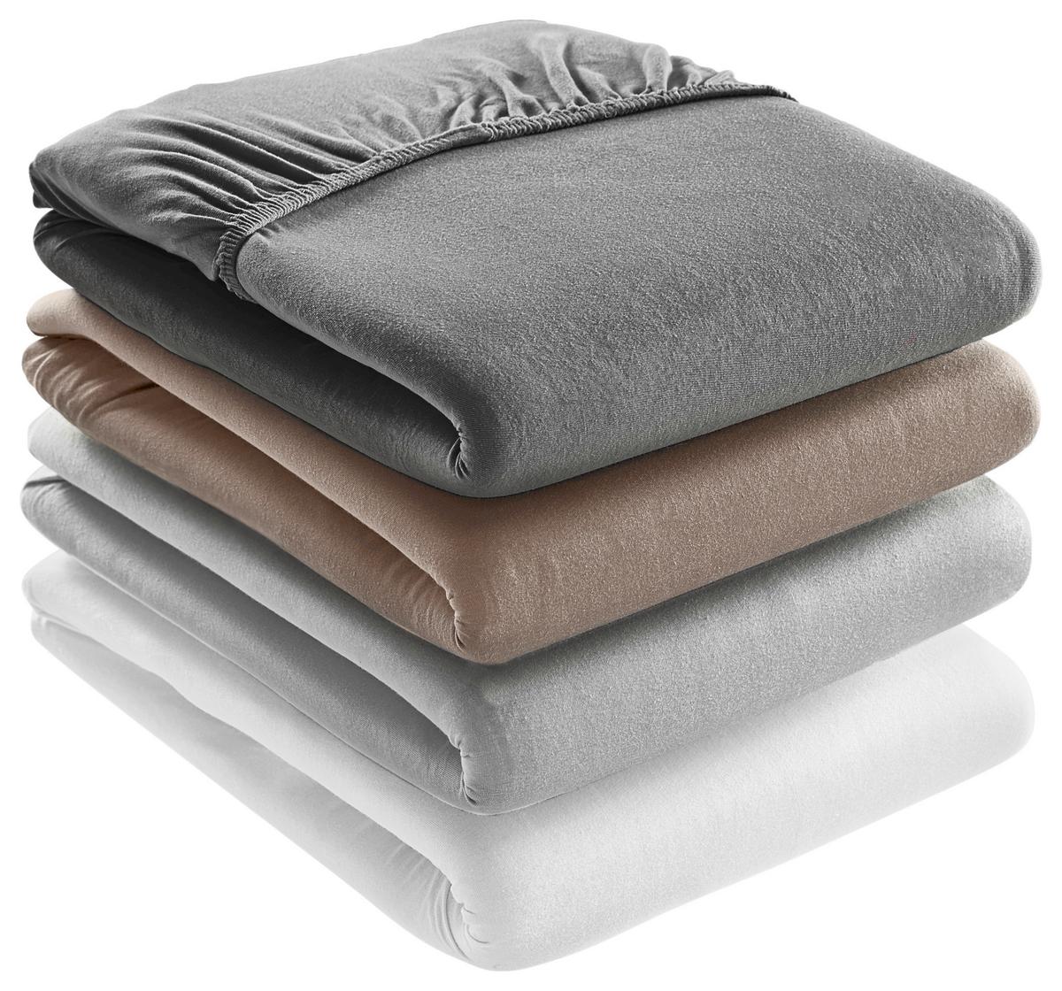 PRZEŚCIERADŁO Z GUMKĄ ZERMATT - antracytowy, Konventionell, tkanina (140-160/200cm) - Esposa