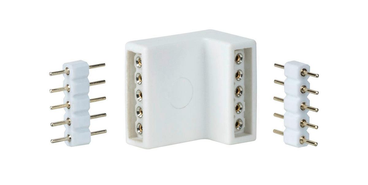 LED-Strip Connector in Weiß max. 144 Watt - Weiß, Basics, Kunststoff (1,7/1,2cm) - Paulmann