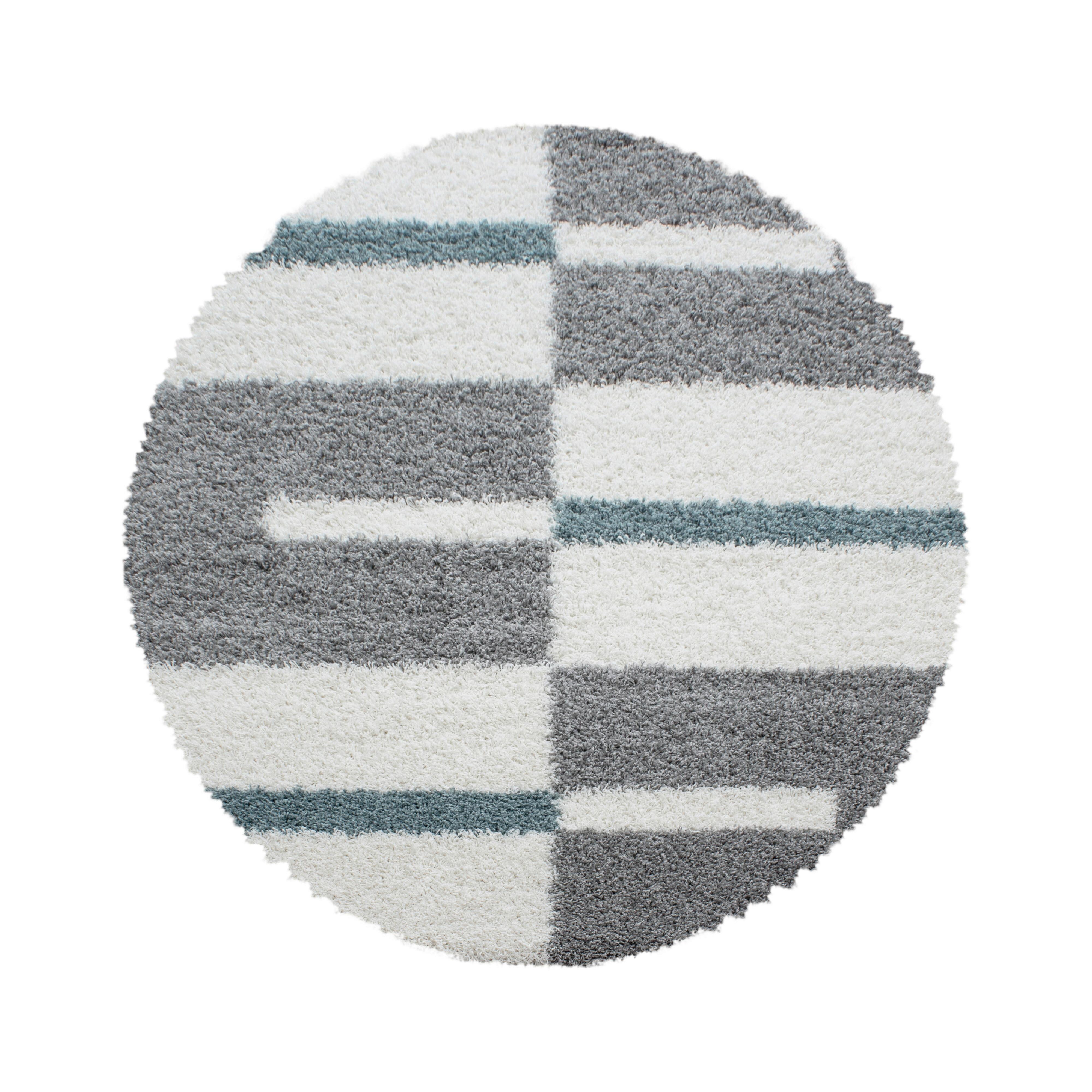 Hochflorteppich Gala Türkis Ø ca. 160cm - Türkis, Design, Textil (160/160cm) - Novel