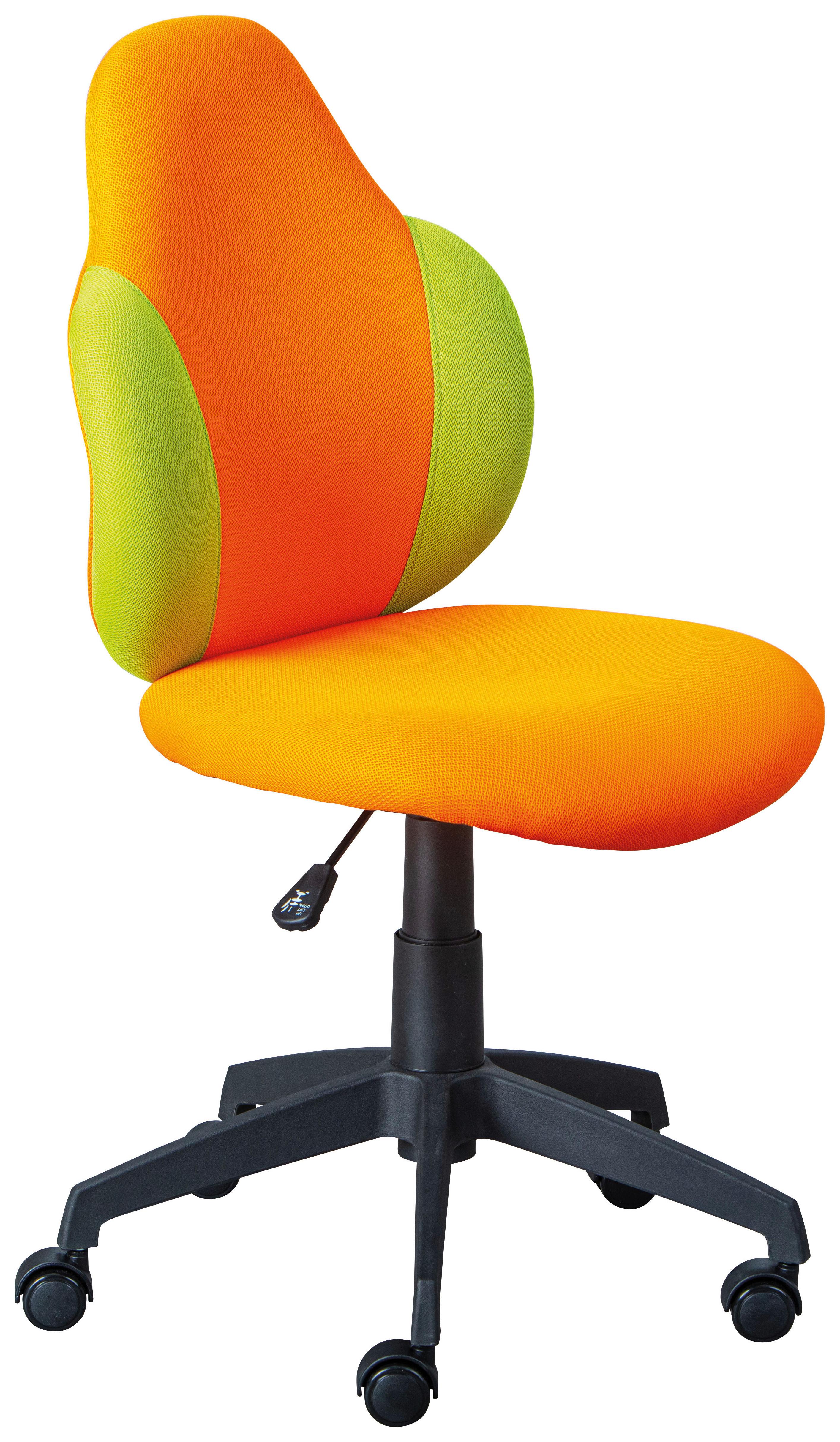 Jugenddrehstuh Jessi Orange - Schwarz/Orange, Basics, Kunststoff/Textil (52/94(103)/56cm) - MID.YOU