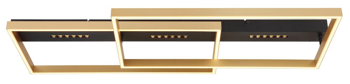 Stropna Led-svetilka Luffy, S Sijalko - zlate barve/črna, Design, kovina/umetna masa (90/39,8/10,2cm)
