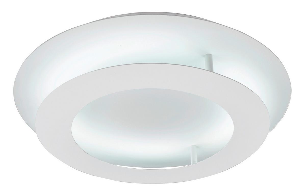 Led Stropna Svjetiljka Merle - bijela, Design, metal (50/50/8cm)