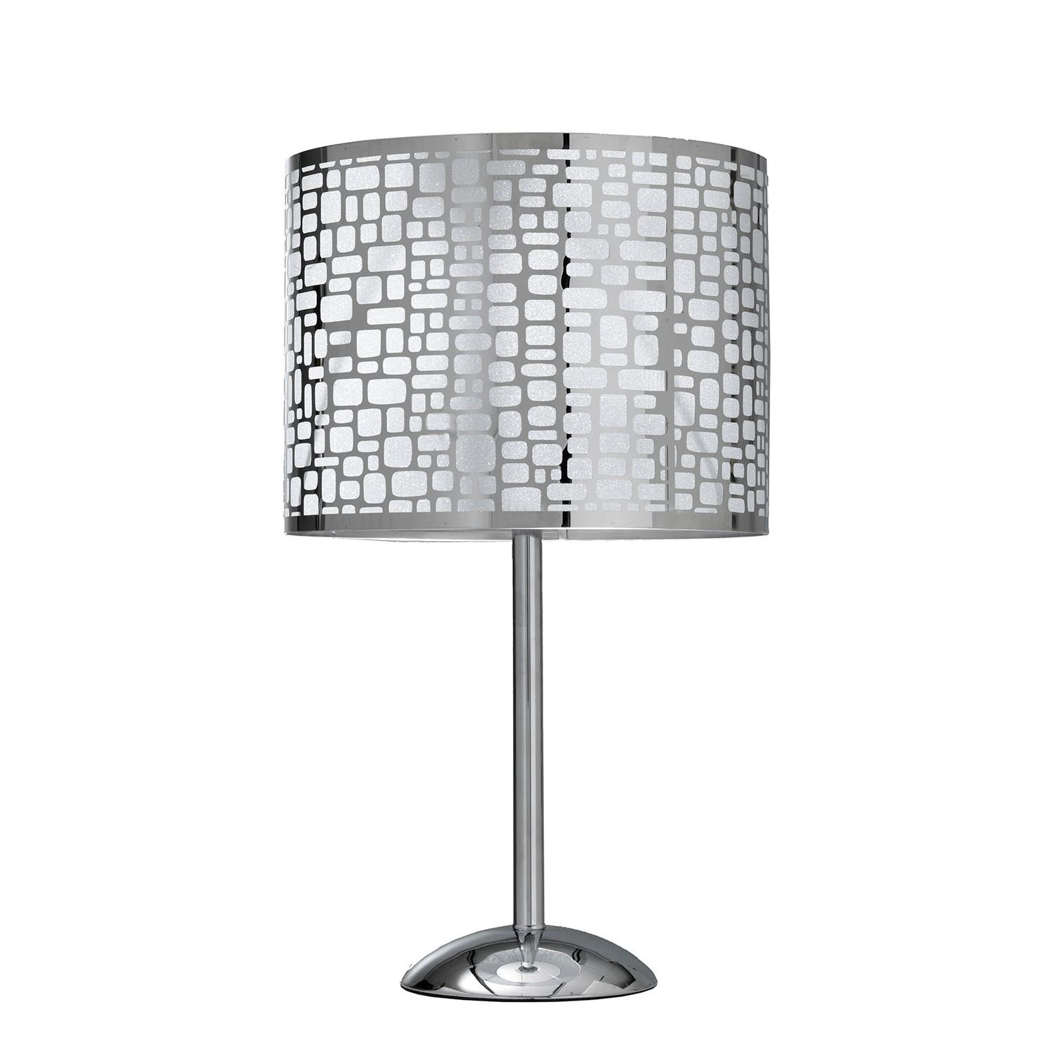 Asztali Lámpa 4755/lg - krómszínű/sötétszürke, Basics, műanyag/fém (30/30cm)