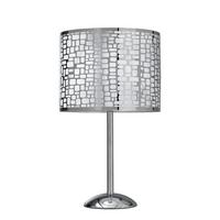 Asztali Lámpa 4755/lg - krómszínű/sötétszürke, Basics, műanyag/fém (30/30cm)