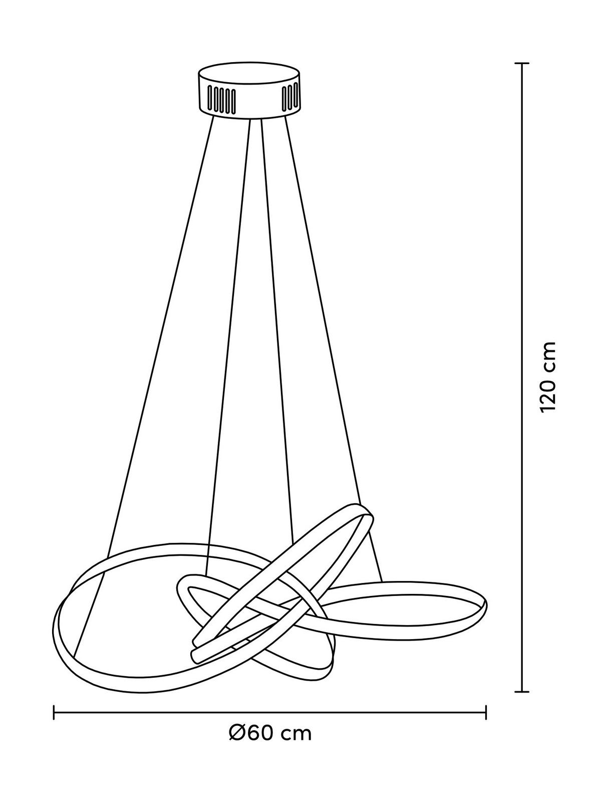 LED-Hängeleuchte Lenore max. 36 Watt - Chromfarben, MODERN, Kunststoff/Metall (60/120cm) - Premium Living
