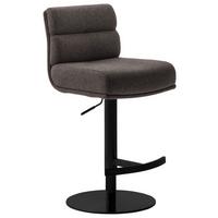 STOŁEK BAROWY LEXINGTON - czarny/cappuccino, Design, metal/tkanina (43/84/52cm) - Dieter Knoll