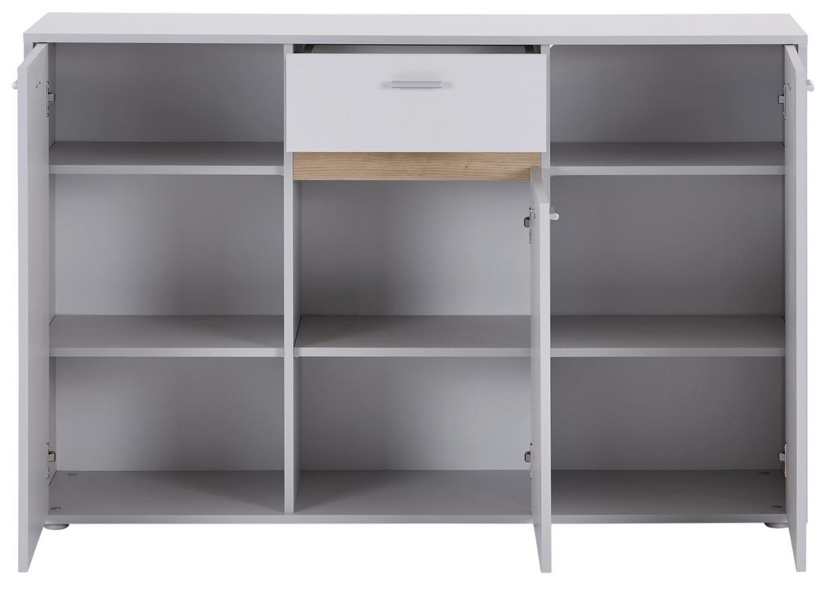 Comodă SLOT 3T - gri deschis, Modern, material pe bază de lemn (138,4/90/40cm) - Modern Living