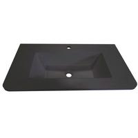 Umivaonik Lyra - crna, Moderno, prirodni materijali (81/15/46cm)