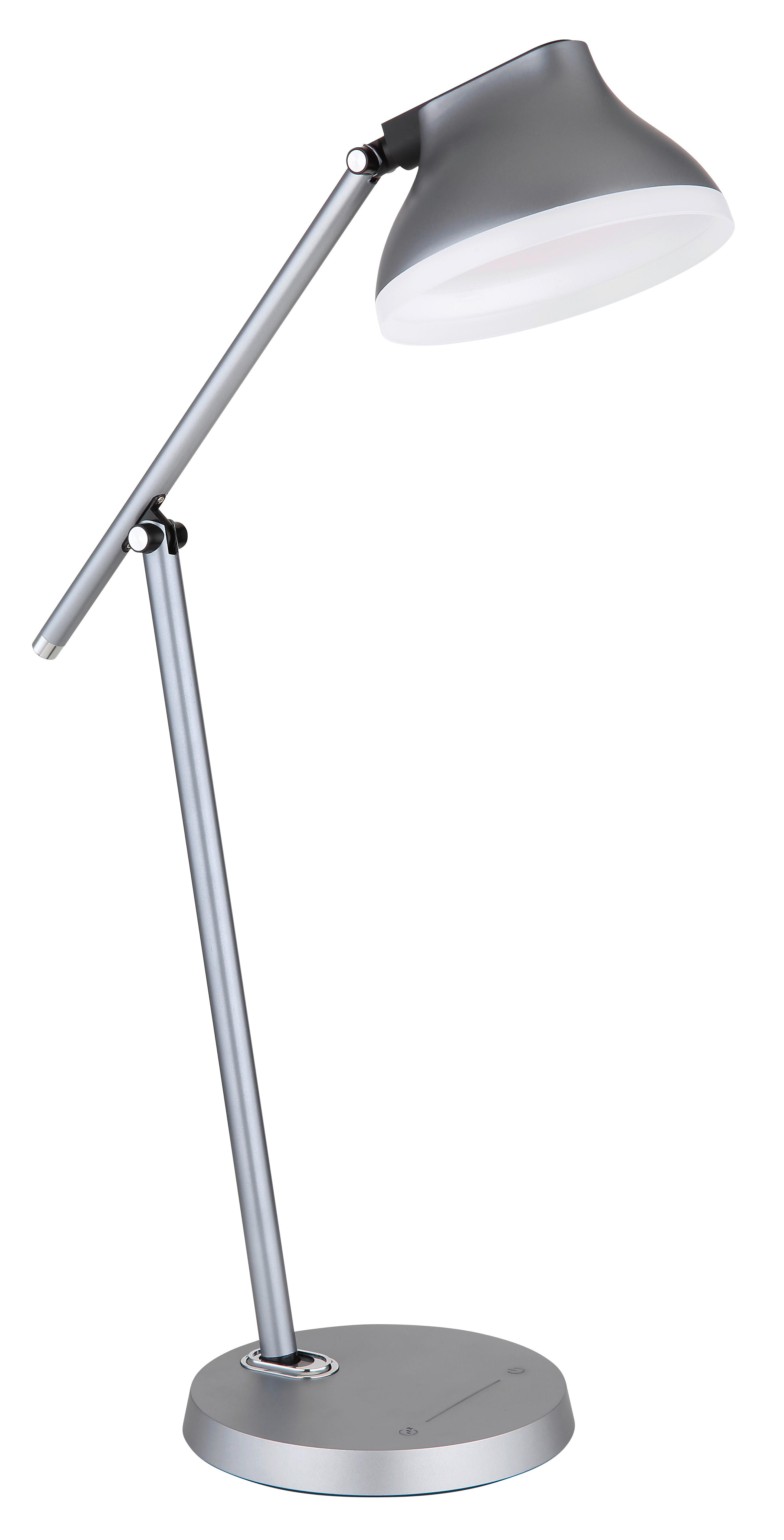 LED-Tischleuchte Halvar Opal/Grau max. 8 Watt - Opal/Grau, Basics, Kunststoff/Metall (43,2/17,8/75,8cm) - Globo