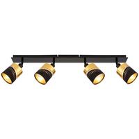 Reflektor Dor - zlate barve/črna, Design, kovina/umetna masa (80/9/20,5cm) - Globo