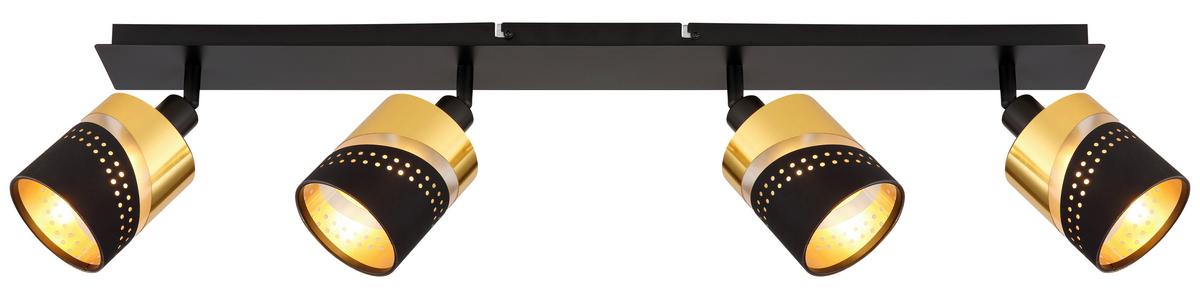 Reflektor Dor - zlate barve/črna, Design, kovina/umetna masa (80/9/20,5cm) - Globo