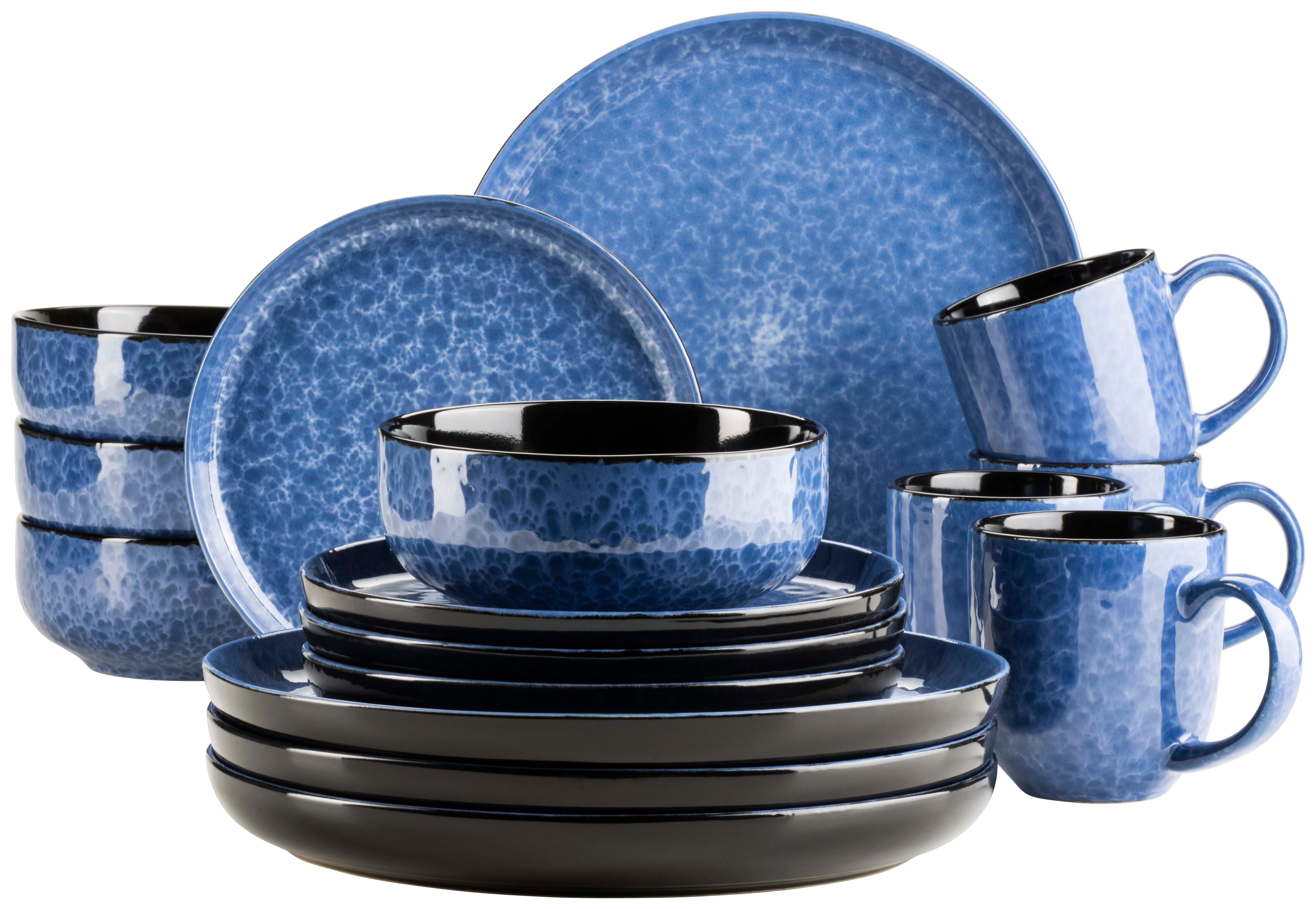 KOMBISERVICE FILIPPA - Blau, Trend, Keramik - Mäser