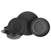 Jedilni Servis Unico Black, 8-Delni - črna, Basics, keramika - Creatable