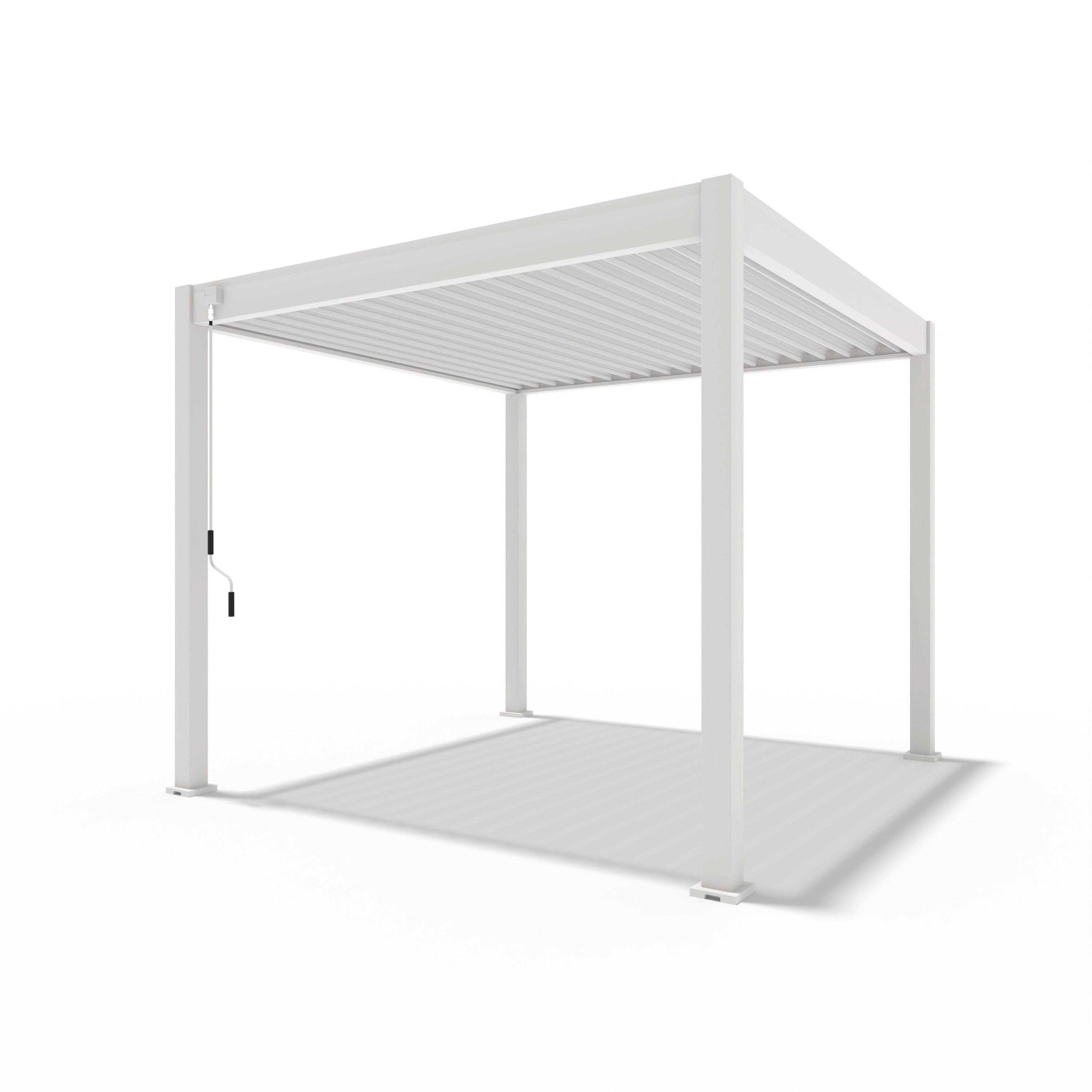 Pergola Trumpf, Biserna Barva, 3x3m - biserna, Basics, kovina (300/255/300cm) - Gardenson