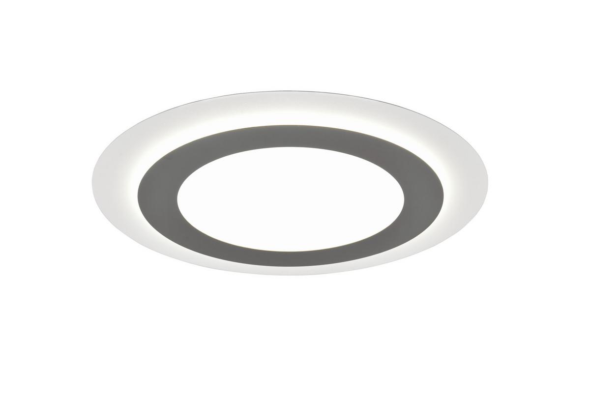 LED-Deckenleuchte Morgan Weiß max. 42 Watt - Weiß/Nickelfarben, Basics, Metall (45/4,2cm) - Trio Leuchten