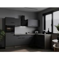 Kotna Kuhinja Z Aparati Oliver, 280x172cm - črna/siva, Design, kovina/leseni material (280/172cm) - Respekta