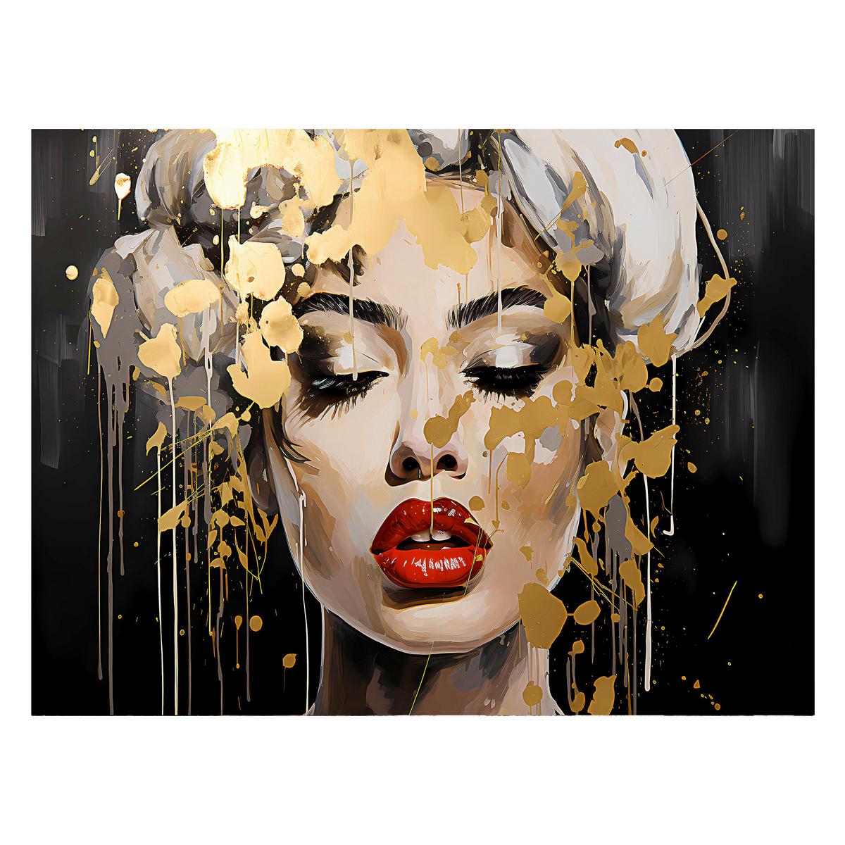 Vászonkép Silver - fekete/ezüstszínű, faalapú anyag/textil (120/80cm) - Premium Living