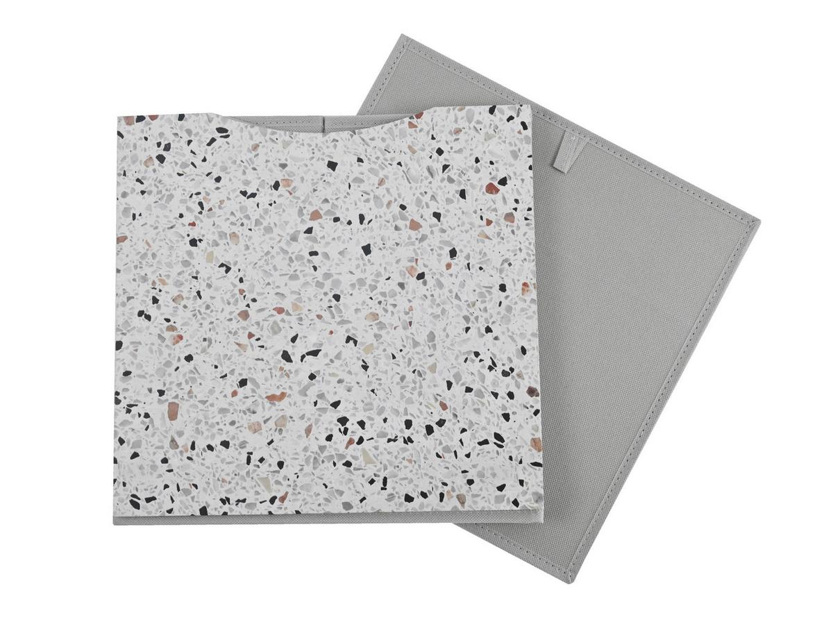 Cutie pliabilă Betty - gri, Konventionell, textil/material pe bază de lemn (33/33/32cm) - Mömax