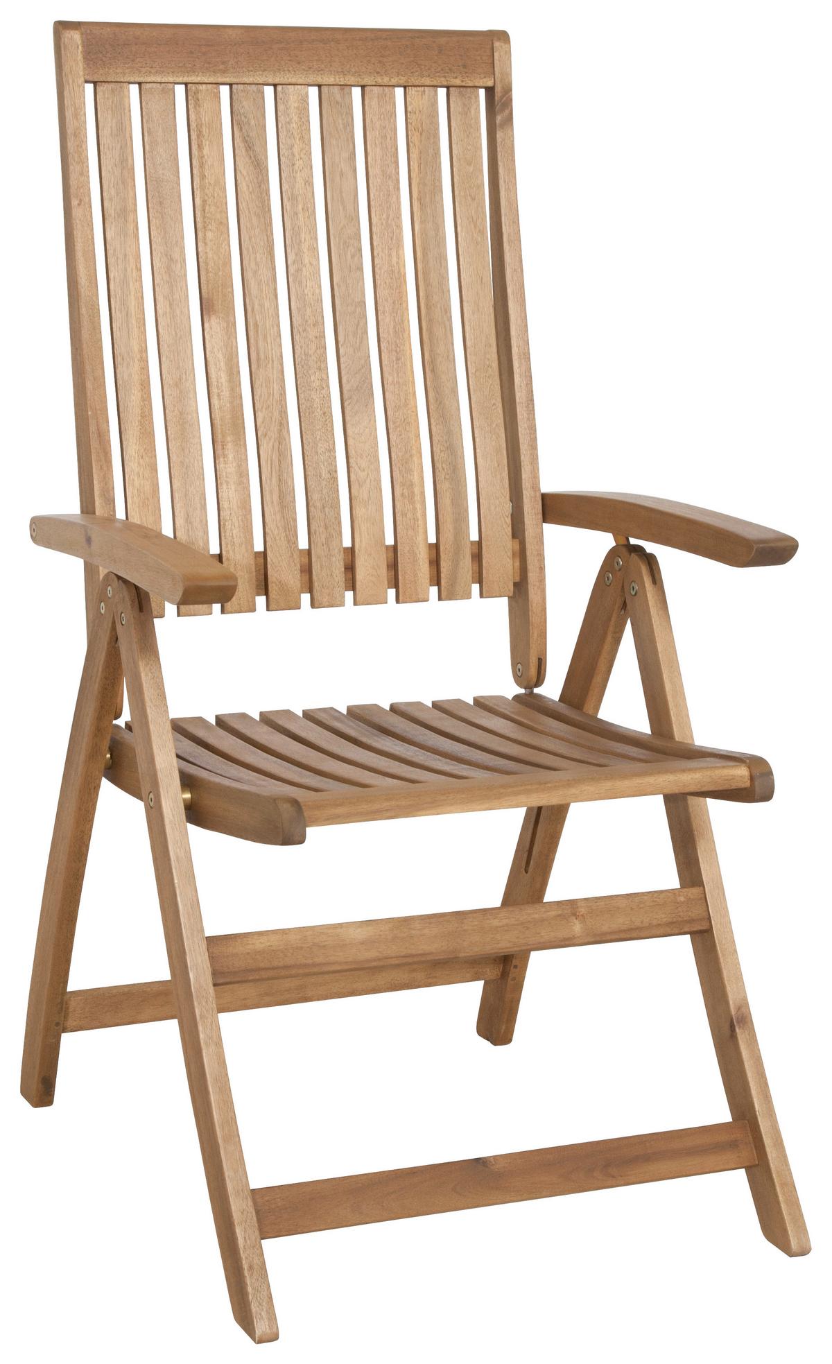 Gartensessel klappbar Paleros Echtholz Akazie - Akaziefarben, KONVENTIONELL, Holz (60/113/70cm) - Siena Garden