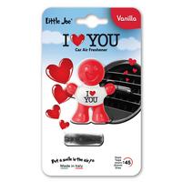 Autóillatosító Little Joe I Love You - piros/fehér, műanyag (2.6/14.5/8.5cm)