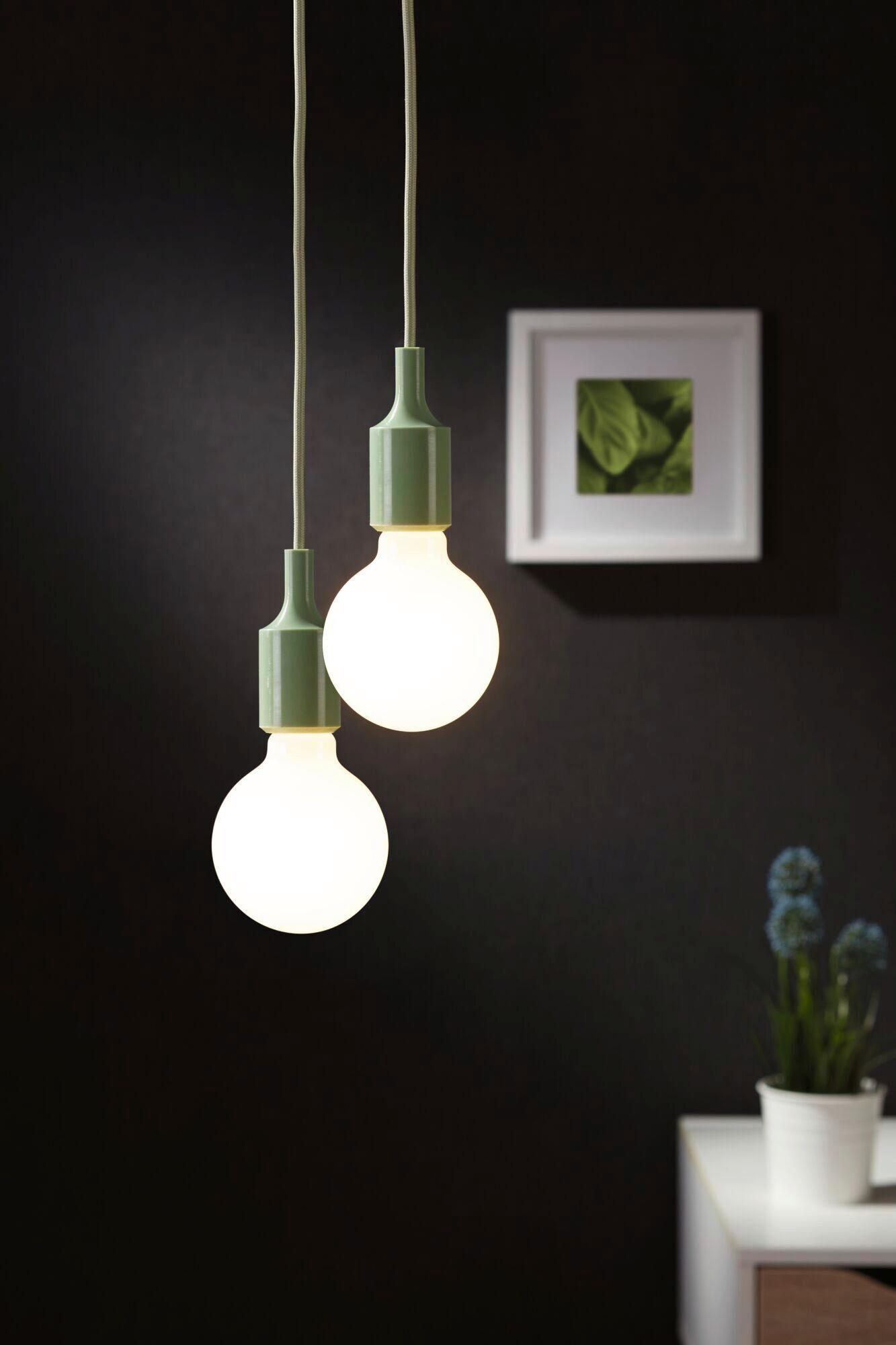 Hängeleuchte Ketil in Schwarz/Hellgrün max. 60 W - Basics (9/218,cm) - Paulmann
