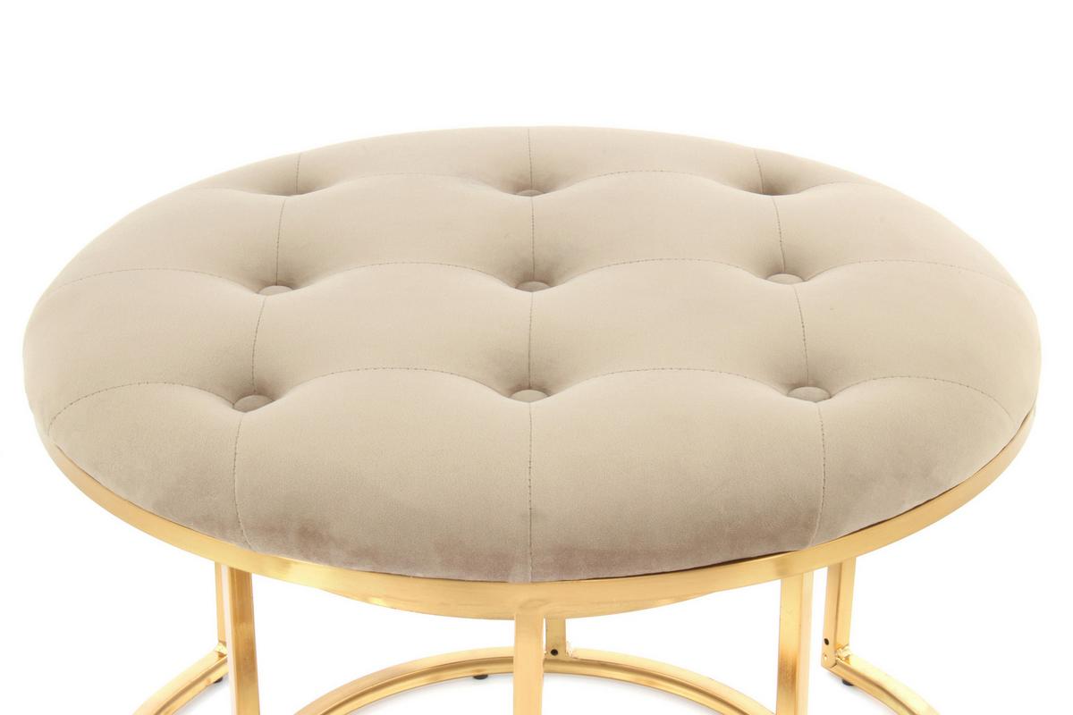 Ülőkeszett Myla 100 - aranyszínű/taupe, Design, textil (40/60/32/41/40/60cm) - Kayoom