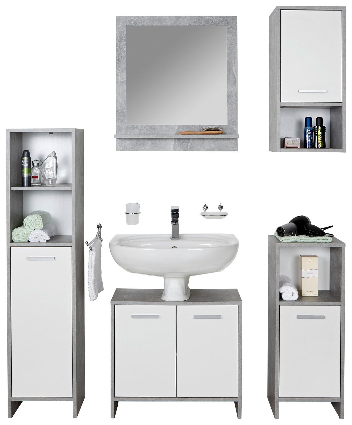 Element Ispod Umivaonika Attack - bijela/svijetlo siva, Moderno, drvni materijal/plastika (60,4/55/28cm)