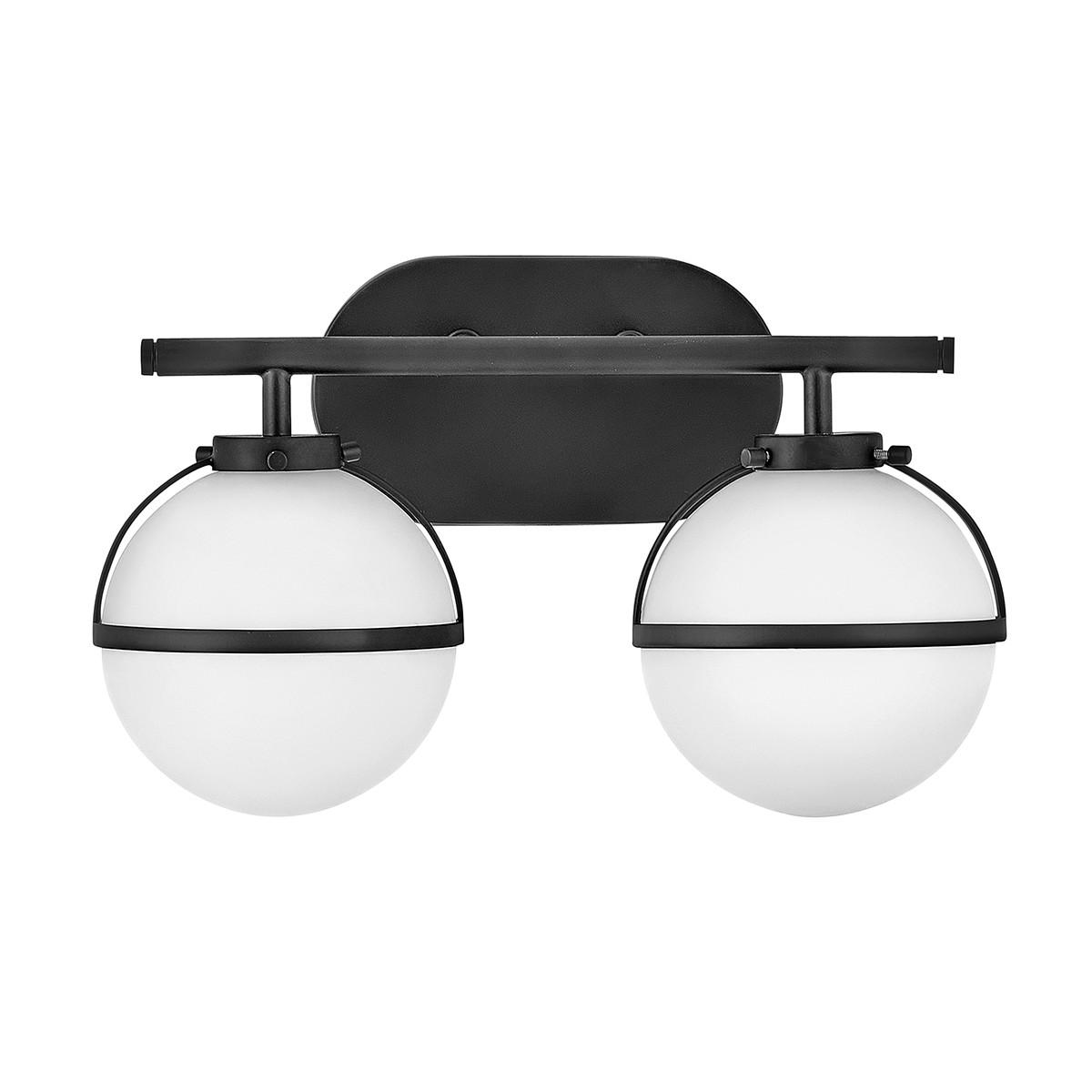 Kupaonska Zidna Svjetiljka Hk-Hollis2-O-Bk-Bath - crna, Konvencionalno, staklo/metal (38.1/23/19.3cm) - Elstead Lighting