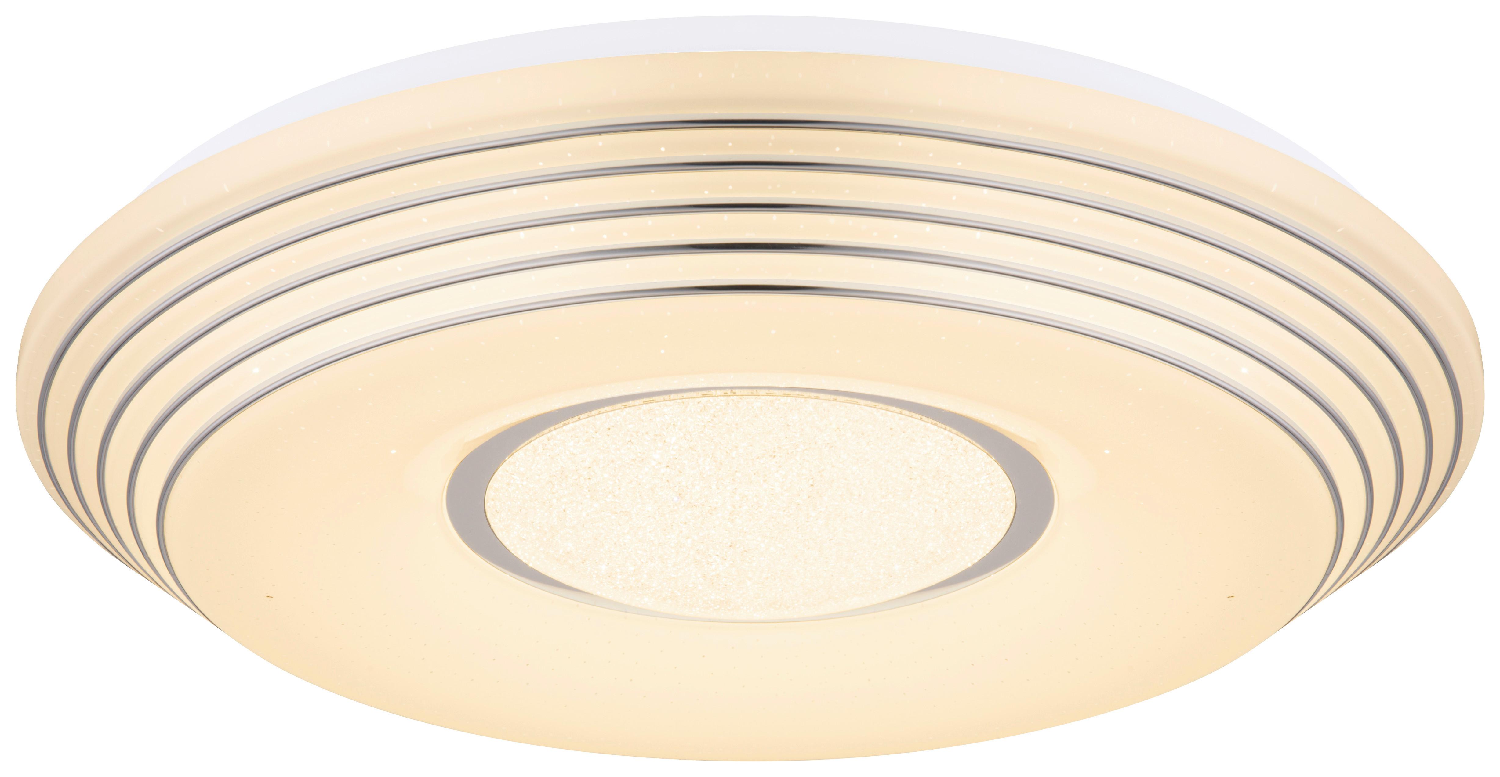 Stropna Led-svetilka Pillo, S Sijalko - bela/prozorno, Basics, kovina/umetna masa (50/8.5cm) - Globo
