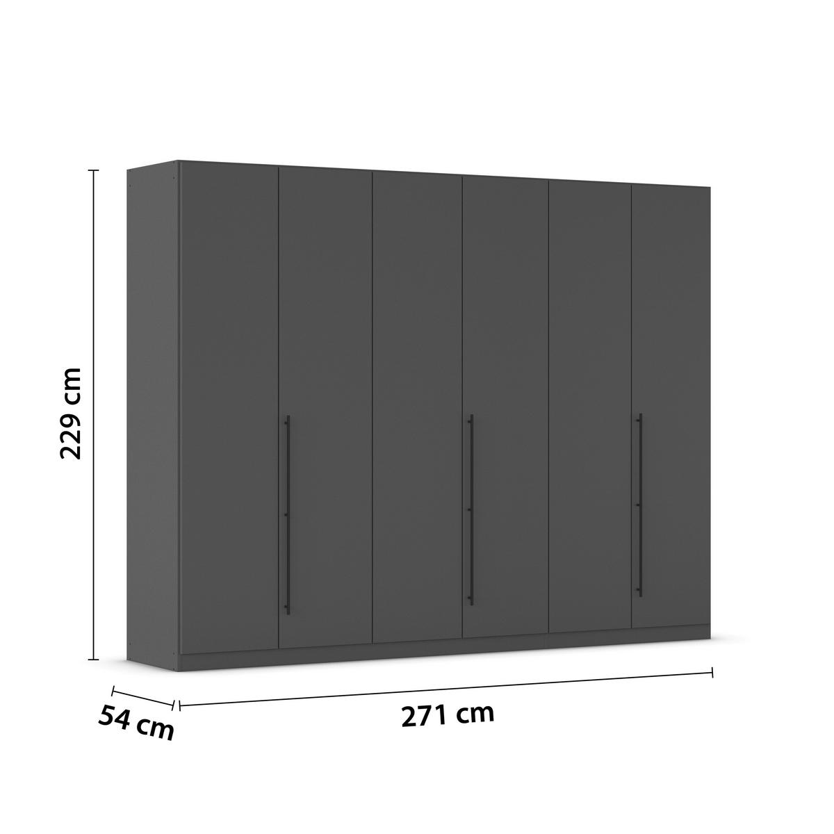 Șifonier Safari - gri, Konventionell, material pe bază de lemn (271/229/54cm)