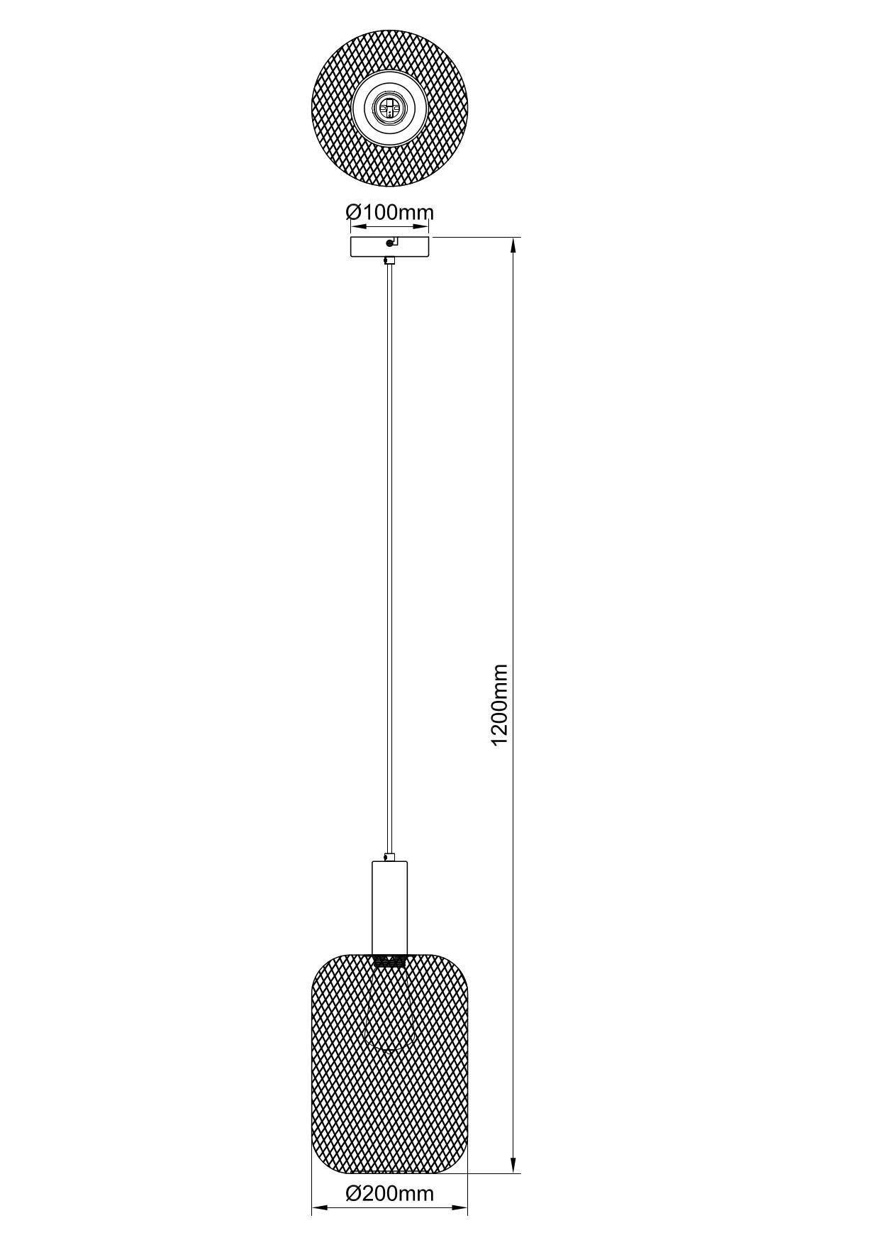 HÄNGLAMPA DRATO - svart/guldfärgad, Modern, metall (20/120cm) - Mömax