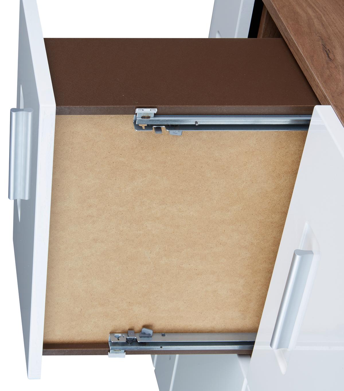 Omara Za Oblačila Avensis New, Bela, Temni Hrast, Ogledalo - barve hrasta/bela, Konvencionalno, umetna masa/leseni material (120/205,7cm) - Mömax