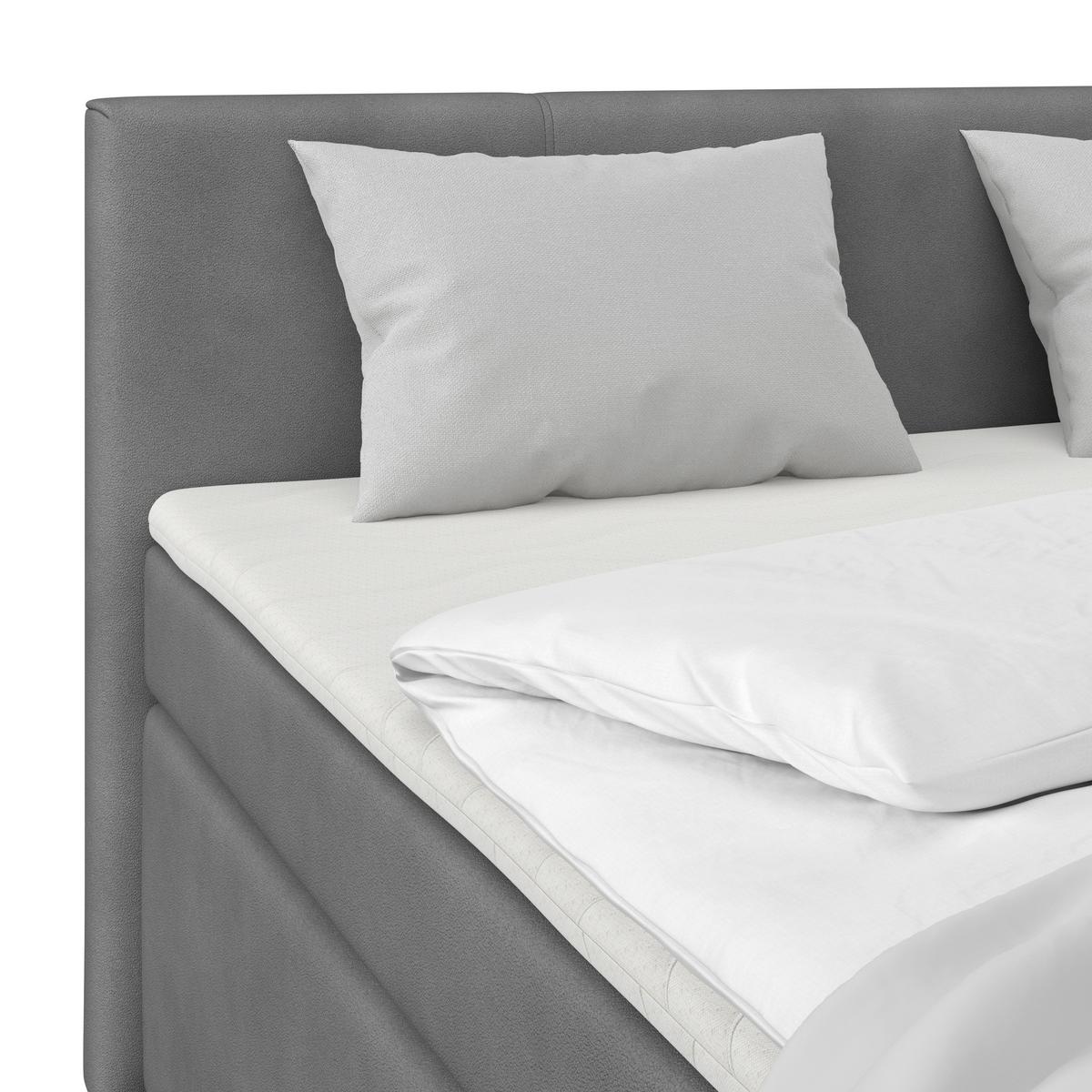 PAT BOXSPRING MIRA 1 - gri închis, Basics, plastic/lemn (160/200cm)