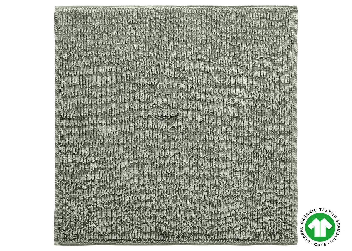 Badematte Bio Hanna in Olivgrün ca. 60x60cm - Olivgrün, Natur, Textil (60/60cm) - ecoTree