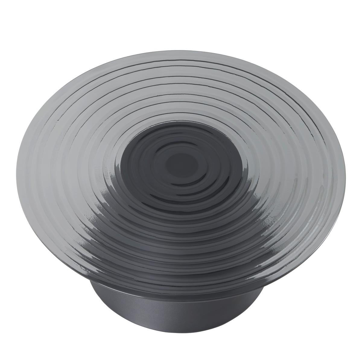 Măsuță de cafea PAUL - negru/gri, Modern, sticlă/metal (80/37/80cm) - Premium Living