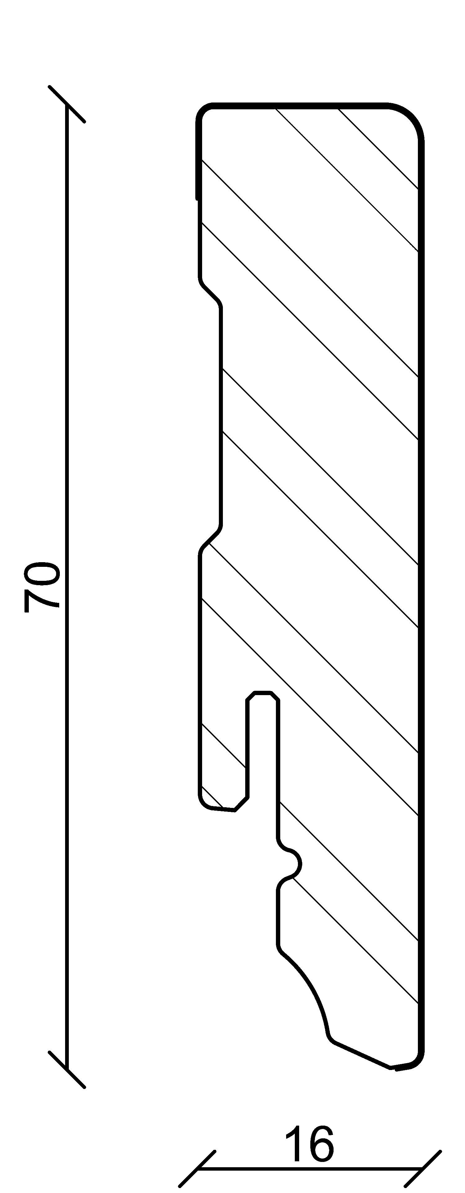 Zaključna Letev Deco, Bela - bela, Basics, leseni material (240/7/1.6cm)