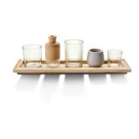 Dekor Tálca Nola Ii - natúr színű/szürke, Basics, kő/Üveg (42/14/11cm) - Modern Living