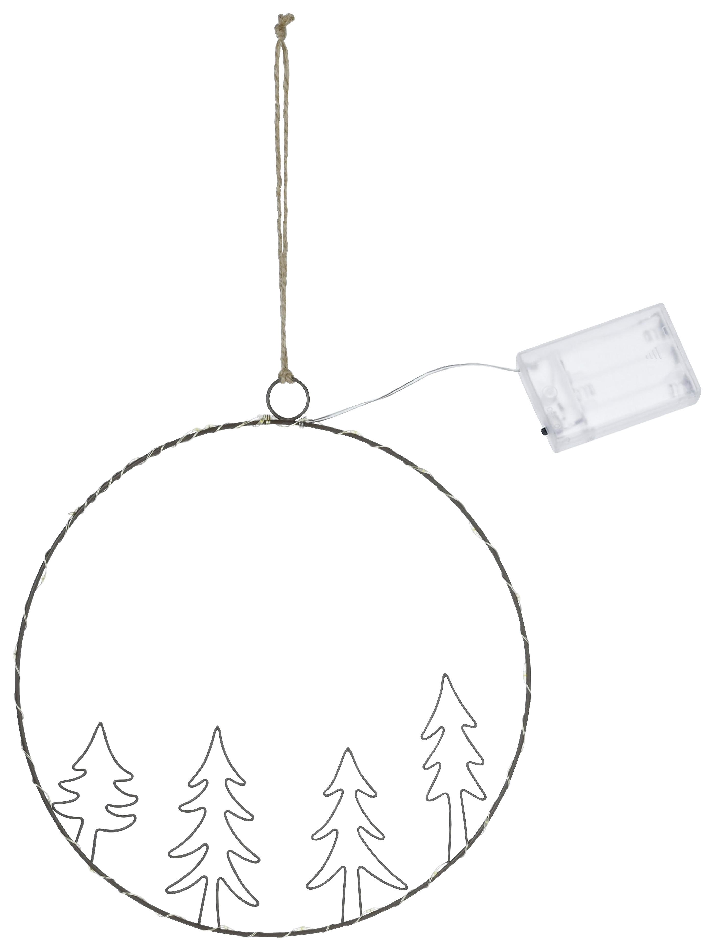 Függődísz Pine - fekete, műanyag/fém (30cm) - Modern Living
