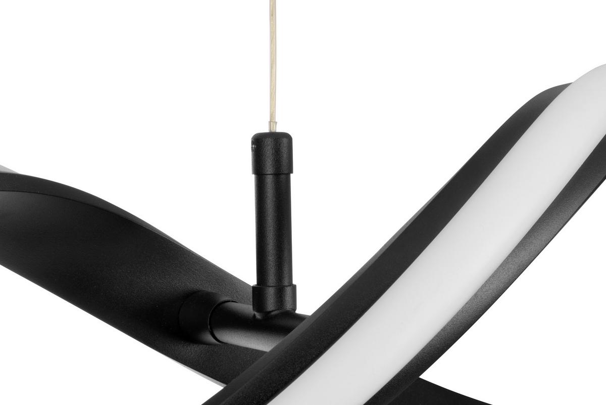 LAMPA WISZĄCA LED BRACKNELL *SBN* - czarny, Design, tworzywo sztuczne/metal (120/22/120cm) - Novel