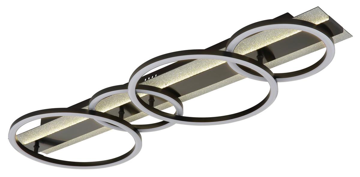 Led Stropna Svjetiljka Norberto - bijela/srebrne boje, Design, metal/plastika (86,2/30/8,8cm) - Globo