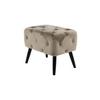 Hocker Piano ca. 40x48 cm Taupe Samt - Taupe/Schwarz, Basics, Holz/Holzwerkstoff (40/48/60cm) - Kayoom