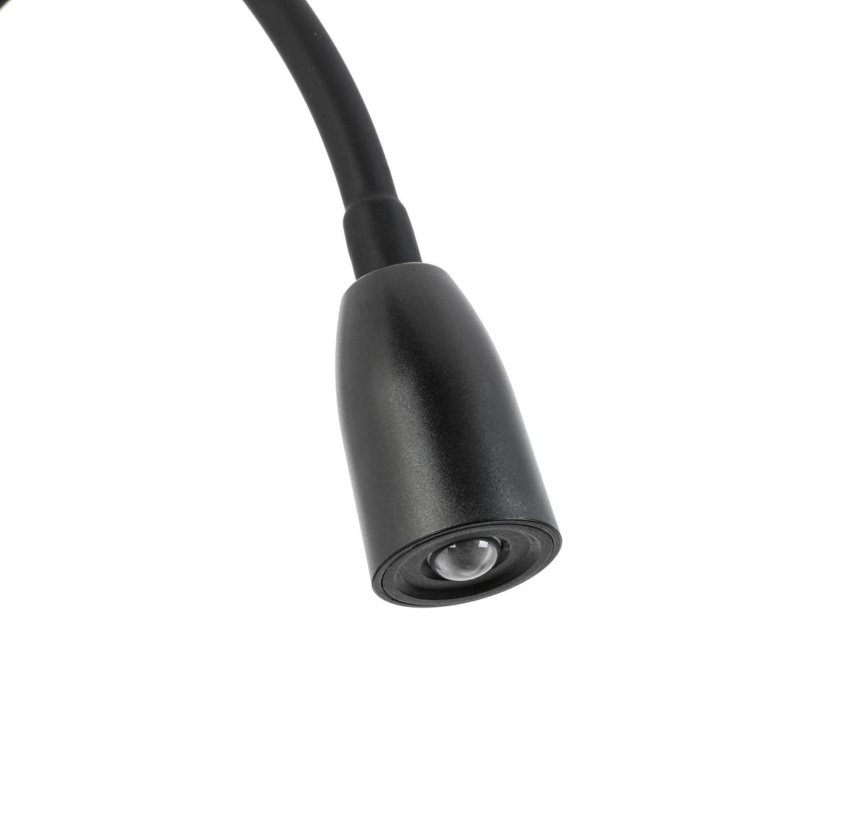 LED-Wandleuchte Witi Schwarz max. 2 Watt - Schwarz, MODERN, Kunststoff/Metall (3,08/7/max 49,65cm) - Mömax