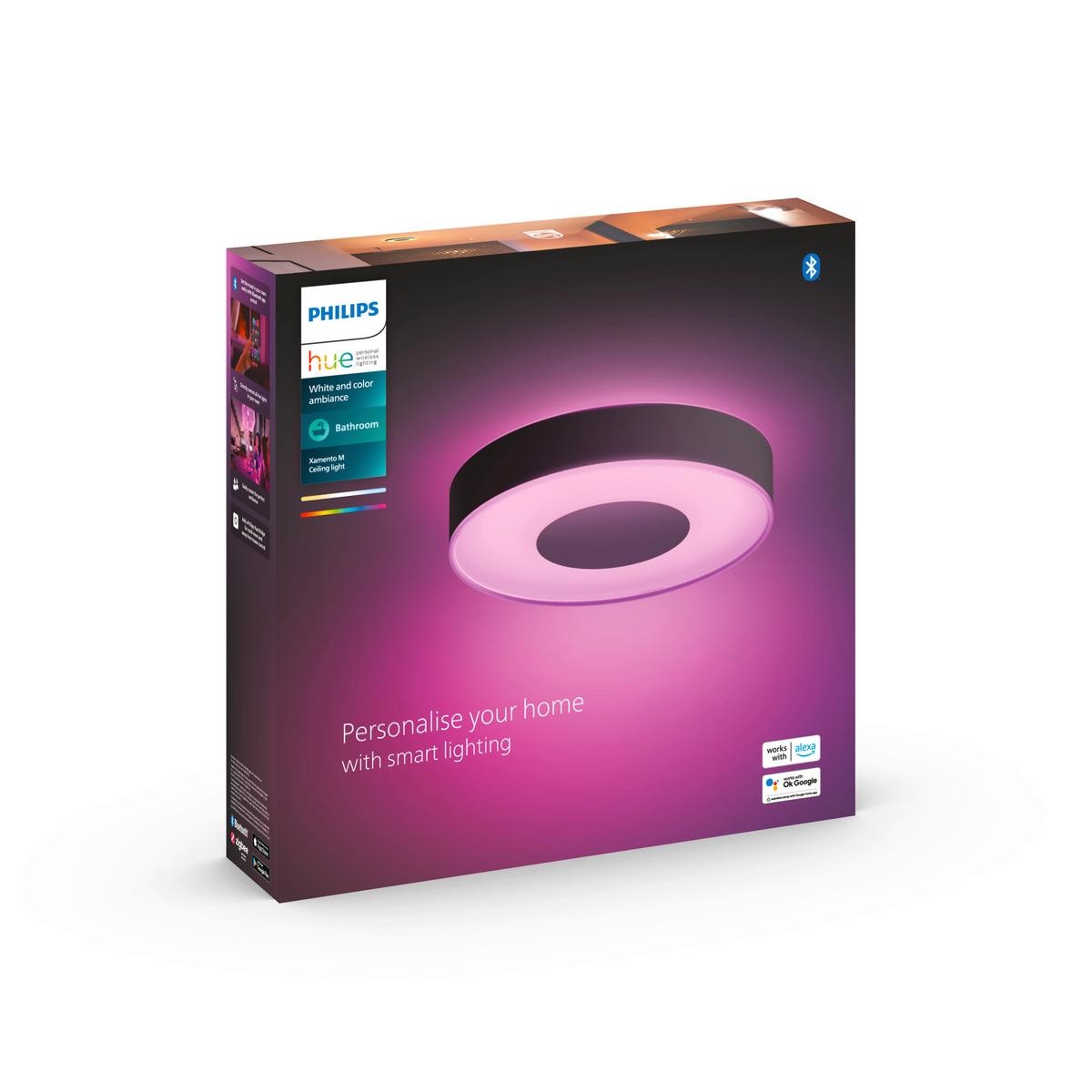 LAMPA SUFITOWA LED WACA XAMENTO PHILIPS HUE - czarny, Design, metal (38,1/8,4cm) - Philips HUE